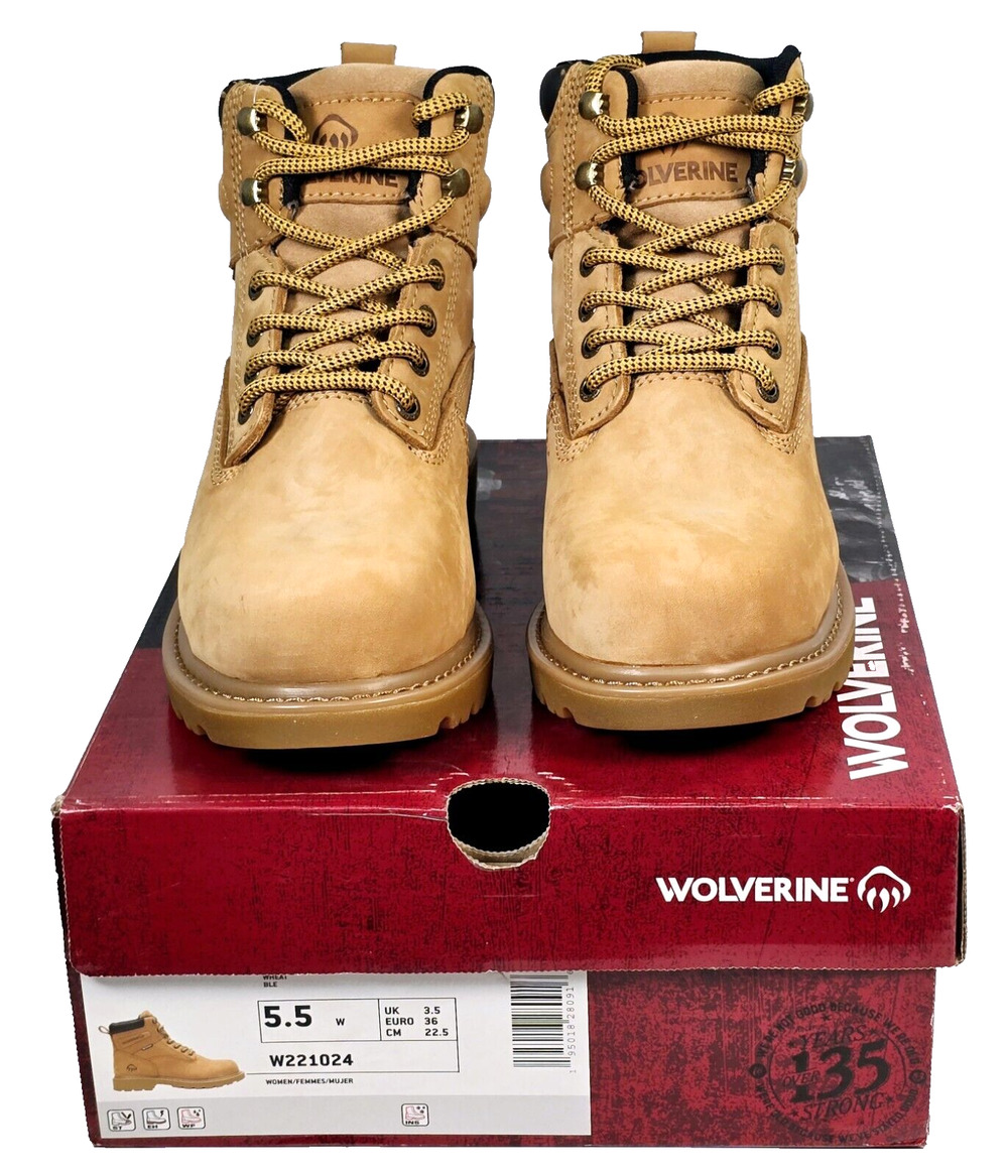 Wolverine Floorhand Insulated Steel-Toe 6" Women's 5.5W Brown Work Boots W221024